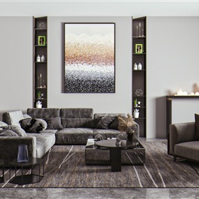 现代 沙发茶几组合 转角布艺沙发 茶几