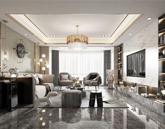 轻奢 客厅