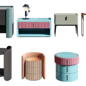 现代 床头柜 边几