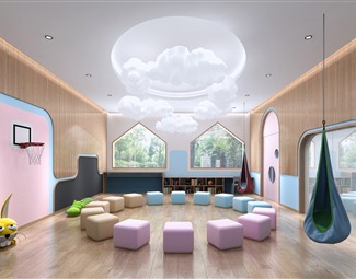 现代 幼儿园 幼儿园早教空间教室活动室