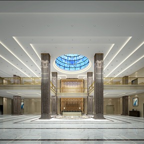 新中式 大厅 办公楼大厅