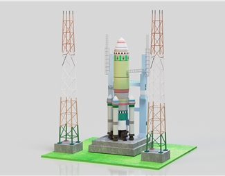 现代火箭发射塔