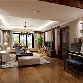 美式 客厅 客餐厅