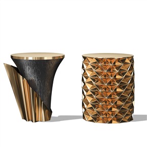 轻奢 圆几 边几角几组合