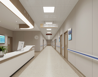 现代 护士站 护士站走道