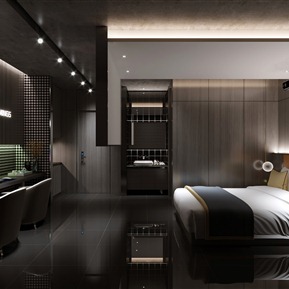 现代 客房 双人房