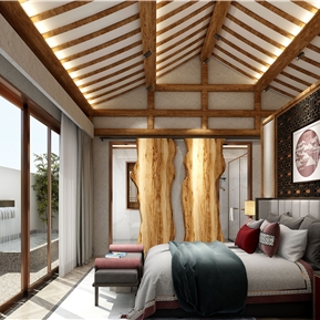 新中式 客房 民宿客房卫生间