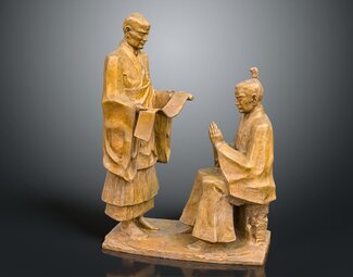 中式 雕塑 中国古代人物木雕 古代人物雕刻 人物雕像 中国木雕