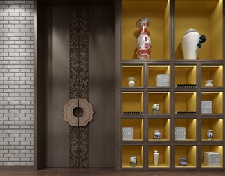 新中式 装饰柜 展柜