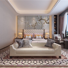 新中式 卧室 主卧室