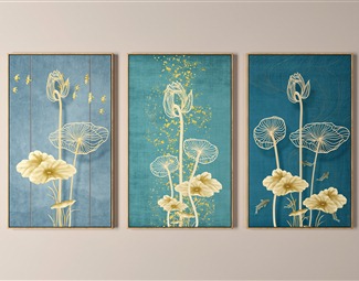 轻奢植物花卉装饰画