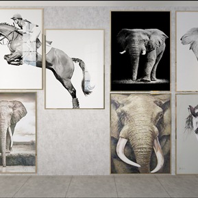 现代 动物画 装饰画 挂画 壁画