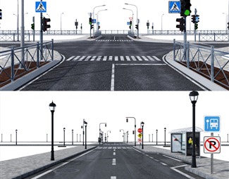 现代道路节点景观