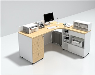 现代资料柜办公桌