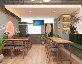 现代 米线店 餐饮店餐厅米线店
