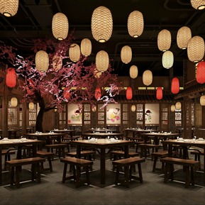 中式 餐厅 中国仿古餐饮空间