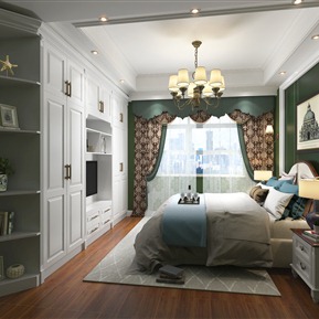 简欧 卧室 主卧室