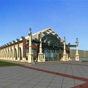 欧式 建筑 酒吧大排档