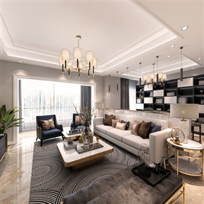 后现代 客餐厅 家装客餐厅全景