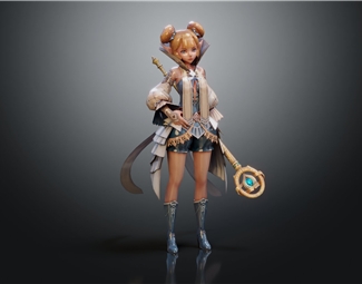现代女孩肖像