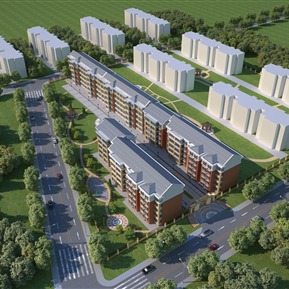 现代 住宅区 小区住宅