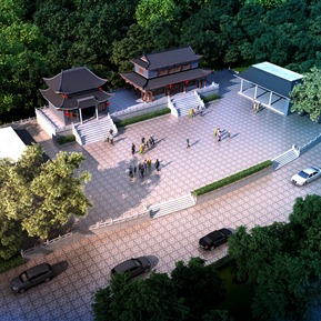 中式 寺庙 全实模庙