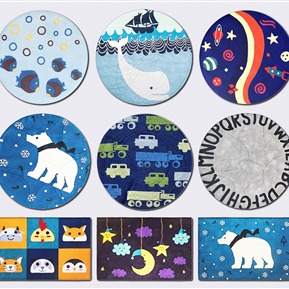 现代 圆形地毯 儿童地毯