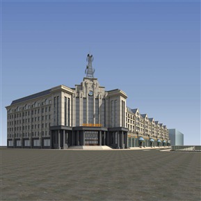 欧式 银行建筑 办公