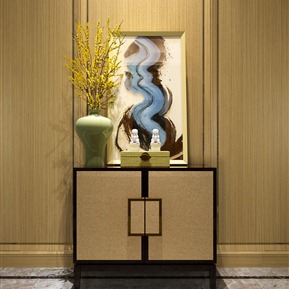 新中式 玄关柜 装饰柜装饰品组合