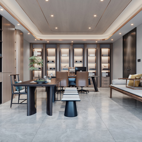 新中式 办公室 董事长办公室