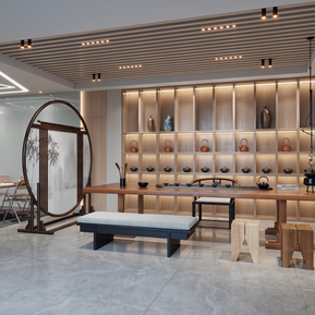 新中式 茶室 办公室茶室休息区