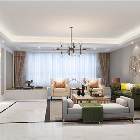 轻奢 客厅 客餐厅