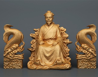 中式人物雕塑摆件