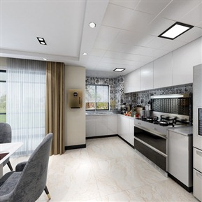 北欧 客餐厅 别墅客餐厅全景