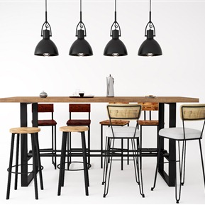 工业LOFT 餐桌椅组合