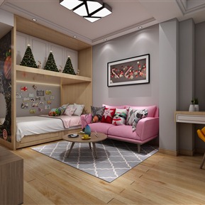 北欧 儿童房 客餐厅 足迹室