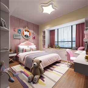 现代 儿童房 女孩房