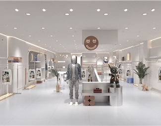 现代开放式服装店
