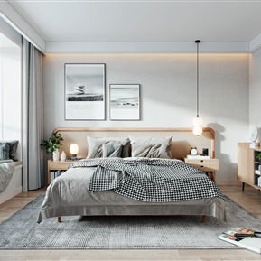 北欧 卧室 主卧室