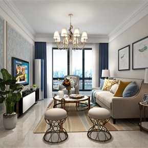 轻奢 客厅 客餐厅 卧室