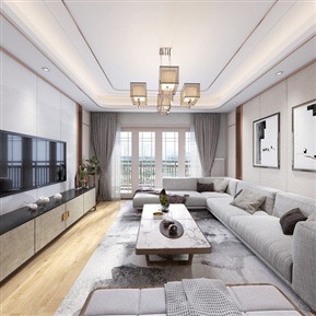 新中式 客餐厅 混搭客厅餐厅