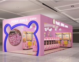 现代网红娃娃机店