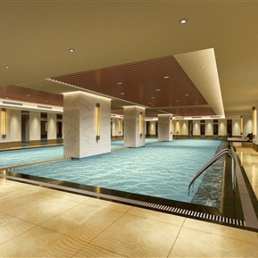 现代 游泳馆 游泳池 健身房 壁灯 室内泳池