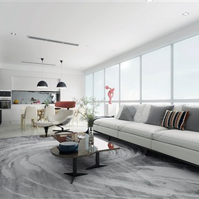 现代 客厅 客餐厅