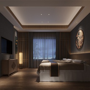 新中式 包间 足浴包厢