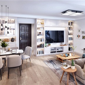 现代 客餐厅 简约客餐厅门厅