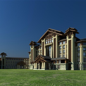 新中式 酒店建筑 酒店会所