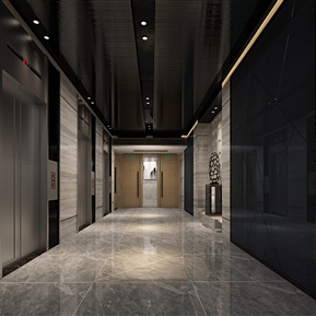 现代 电梯厅 电梯间