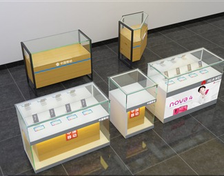 现代 展示柜 手机柜台