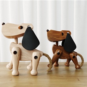 现代 玩具 木偶狗摆件